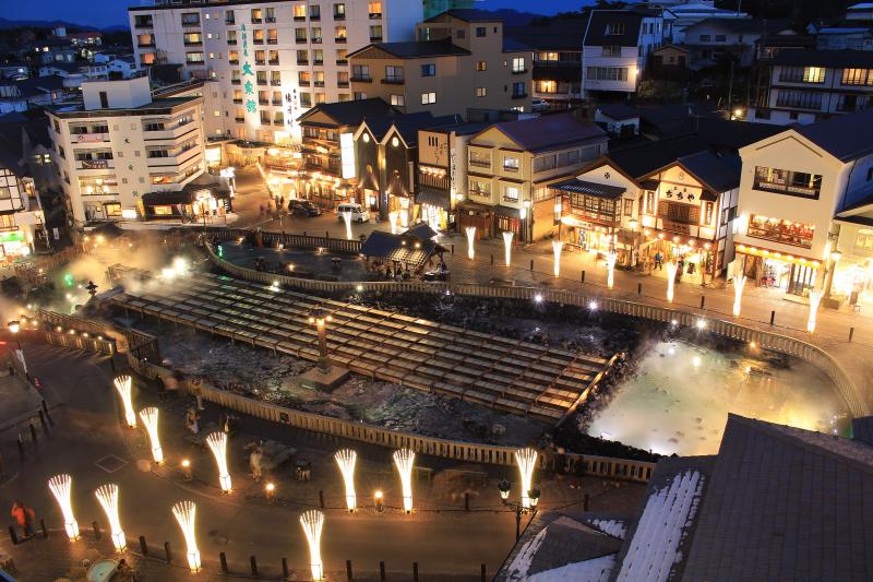 湯畑 夜景