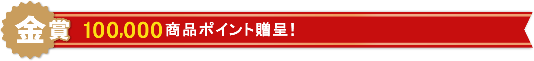 【金賞】商品ポイント100,000ポイント贈呈!