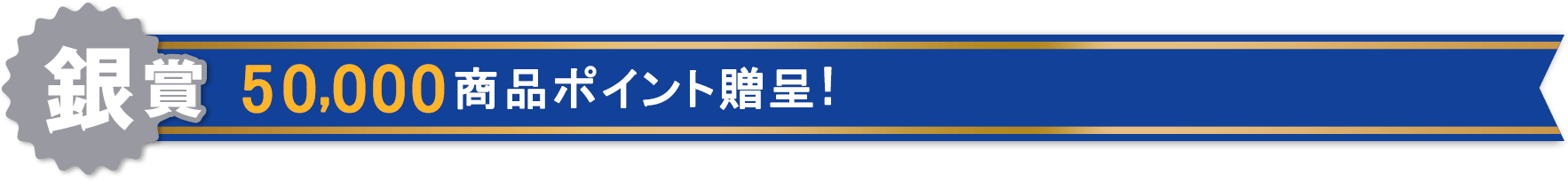 【銀賞】商品ポイント50,000ポイント贈呈!