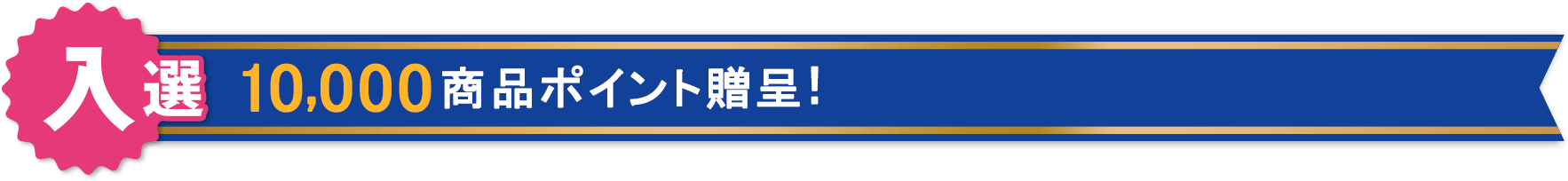 【入選】商品ポイント10,000ポイント贈呈!