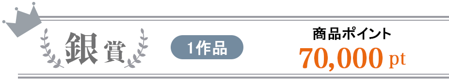 銀賞:商品ポイント50,000ポイント 1作品