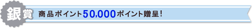 【銀賞】商品ポイント50,000ポイント贈呈!