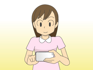 スマートフォンの持ち方