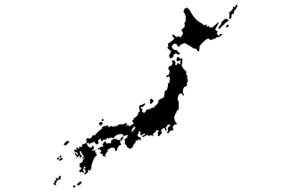 白黒の日本地図1 (区切り無）