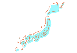かわいい日本地図2 (区切り有）