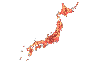 立体的な日本地図2 (区切り無）