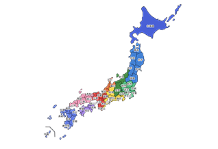 都道府県別の日本地図1
