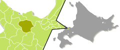 余市郡赤井川村の位置