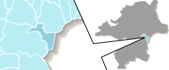 朝倉郡東峰村の位置