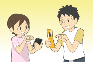 投稿を友達に教えるイメージ